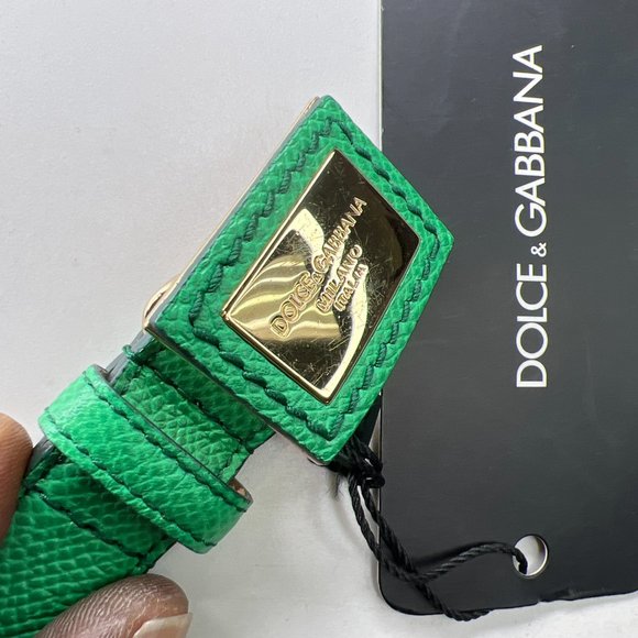 DOLCE & GABBANA GREEN CLASSIC BELT | WOMENS SIZE 80CM main image 4